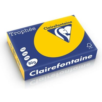 Clairefontaine Słonecznik Żółty A4 - 80g/m² 500 arkuszy - Kolorowy papier Clairefontaine Słonecznik Żółty A4 - 80g/m² 500 arkuszy - Kolorowy papier