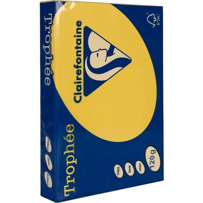 Clairefontaine Trophée Intens - Gelbes Kopierpapier - A4 - 120g - 250 Blatt Clairefontaine Trophée Intens - Gelbes Kopierpapier - A4 - 120g - 250 Blatt
