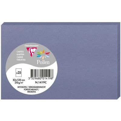 Clairefontaine Pollen Karten - Myosotis - Blau turquoise - 25 Stück - Karten Clairefontaine Pollen Karten - Myosotis - Blau turquoise - 25 Stück - Karten