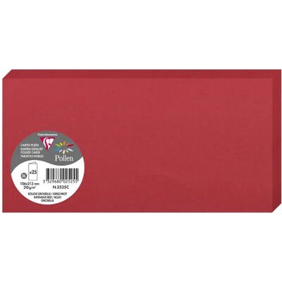 Cartes pliées Clairefontaine - Pollen 106x213mm - 25 pièces - Publicité Cartes pliées Clairefontaine - Pollen 106x213mm - 25 pièces - Publicité