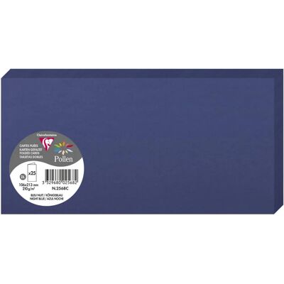 Cartes Pollen Clairefontaine Bleu nuit - 25 pièces - Pliées - Cartes de vœux - Publicité Cartes Pollen Clairefontaine Bleu nuit - 25 pièces - Pliées - Cartes de vœux - Publicité