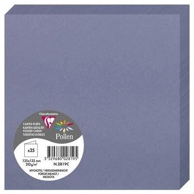 Cartes de vœux Clairefontaine Myosotis Pollen - Lot de 25 - Bleu Lavande Cartes de vœux Clairefontaine Myosotis Pollen - Lot de 25 - Bleu Lavande