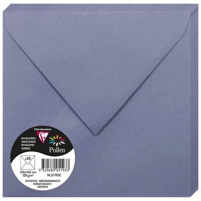 Enveloppes Clairefontaine 165x165mm 20pcs Myosotis - Sans acide, FSC Enveloppes Clairefontaine 165x165mm 20pcs Myosotis - Sans acide, FSC