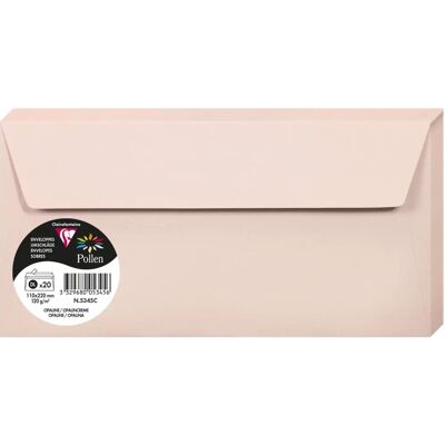 Enveloppes Opaline Pollen Clairefontaine - 110x220mm Lot de 4 Enveloppes Opaline Pollen Clairefontaine - 110x220mm Lot de 4