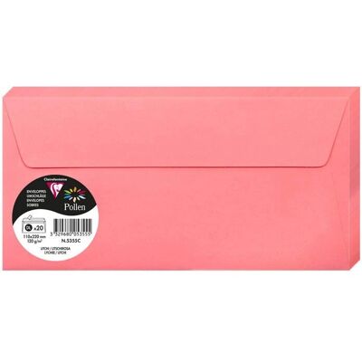 Clairefontaine Pack d'enveloppes Litchi 20 - 110x220mm 120g/m2 - Jaune Canari - Publicité Clairefontaine Pack d'enveloppes Litchi 20 - 110x220mm 120g/m2 - Jaune Canari - Publicité