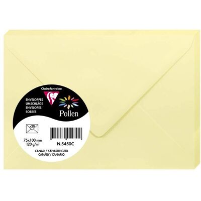 Clairefontaine Canari Enveloppes - 75x100mm - 20 pcs Clairefontaine Canari Enveloppes - 75x100mm - 20 pcs
