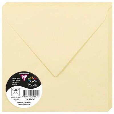 Clairefontaine Chamois Levélboríték 165x165mm 120g/m2 - Csomag 3 - Levélboríték típus Clairefontaine Chamois Levélboríték 165x165mm 120g/m2 - Csomag 3 - Levélboríték típus