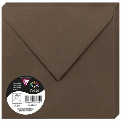 Clairefontaine Taupe Boríték 165x165mm - 20 db Clairefontaine Taupe Boríték 165x165mm - 20 db