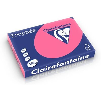 Clairefontaine Trophée Intens - Fuchsia - A3 - 160 g/m² - 250 Vel - Kleurend Papier Clairefontaine Trophée Intens - Fuchsia - A3 - 160 g/m² - 250 Vel - Kleurend Papier