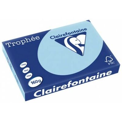 Clairefontaine Trophée Pastel A3 160g Lichtblauw Printerpapier Clairefontaine Trophée Pastel A3 160g Lichtblauw Printerpapier