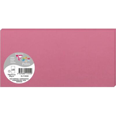 Clairefontaine Rose hortensia Pollen Cartes - 25 Pack - Cartes - Publicité Clairefontaine Rose hortensia Pollen Cartes - 25 Pack - Cartes - Publicité
