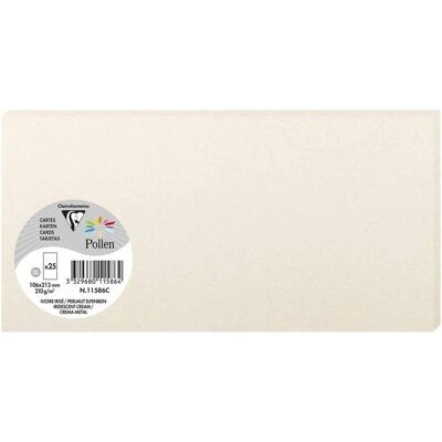 Clairefontaine 11586C Pack de 25 Cartes Pollen - DL 210g Ivoire - Publicité Clairefontaine 11586C Pack de 25 Cartes Pollen - DL 210g Ivoire - Publicité