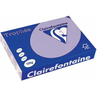 Clairefontaine 1211C Printpapier A4 - 120g/m², 250 Vel, Paars Clairefontaine 1211C Printpapier A4 - 120g/m², 250 Vel, Paars