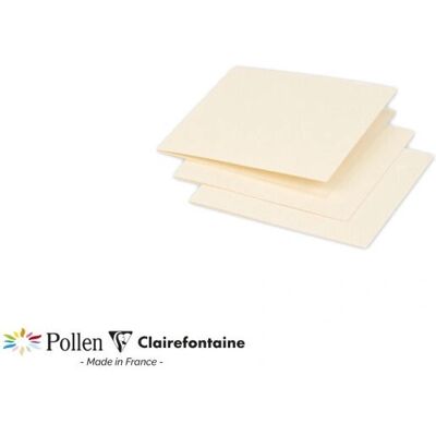 Clairefontaine - 12986C - Finition irisée Pollen - 110x110mm - Carte - Publicité Clairefontaine - 12986C - Finition irisée Pollen - 110x110mm - Carte - Publicité