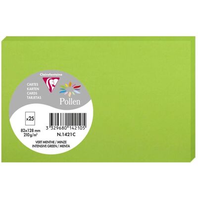 Clairefontaine Pollen Minz-Karten - 82x128mm, 210g/m2 Grußkarten Clairefontaine Pollen Minz-Karten - 82x128mm, 210g/m2 Grußkarten