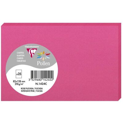 Clairefontaine Fuchsia Grußkarton 82x128mm - 210Gsm - Säurefrei - FSC Clairefontaine Fuchsia Grußkarton 82x128mm - 210Gsm - Säurefrei - FSC
