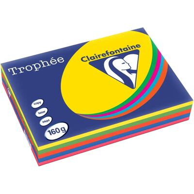 Clairefontaine Trophee Kort A4 160g Blandet - Papper Clairefontaine Trophee Kort A4 160g Blandet - Papper