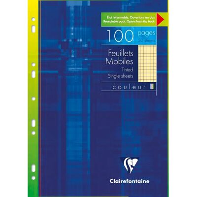 Clairefontaine A4 perforált lapok készlet 10 - Rózsaszín Clairefontaine A4 perforált lapok készlet 10 - Rózsaszín