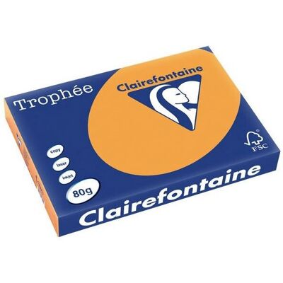 Papier d'impression Clairefontaine 1880C Orange A3 - 500 feuilles - Publicité Papier d'impression Clairefontaine 1880C Orange A3 - 500 feuilles - Publicité