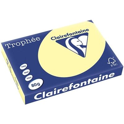 Clairefontaine Trophée Gult Kanariepapper - A3 80g - Papper Clairefontaine Trophée Gult Kanariepapper - A3 80g - Papper