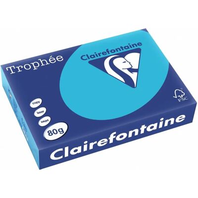 Clairefontaine Trophée Azul 80g A4 - Papel Clairefontaine Trophée Azul 80g A4 - Papel