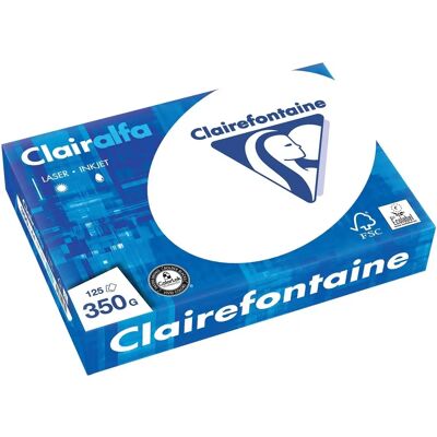 Clairefontaine Clairalfa A4 Printerpapier - 350g - 125 vellen Clairefontaine Clairalfa A4 Printerpapier - 350g - 125 vellen