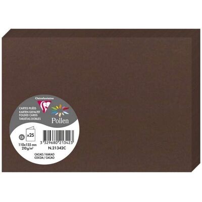Biglietti di auguri Clairefontaine Cacao Pollen - 25 Pezzi, 110x155mm, Piegati Biglietti di auguri Clairefontaine Cacao Pollen - 25 Pezzi, 110x155mm, Piegati