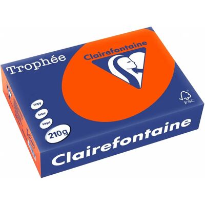 Clairefontaine Rouge brique - Papier coloré 210g - A4 - 250 feuilles - Papier pour imprimante - Qualité bureau - Rouge - Publicité Clairefontaine Rouge brique - Papier coloré 210g - A4 - 250 feuilles - Papier pour imprimante - Qualité bureau - Rouge - Publicité
