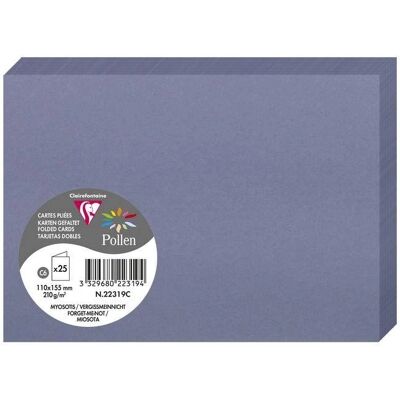 Carte piegate Pollen Clairefontaine 110x155mm 210g/m2 - Vari Colori - Confezione da 3 Carte piegate Pollen Clairefontaine 110x155mm 210g/m2 - Vari Colori - Confezione da 3