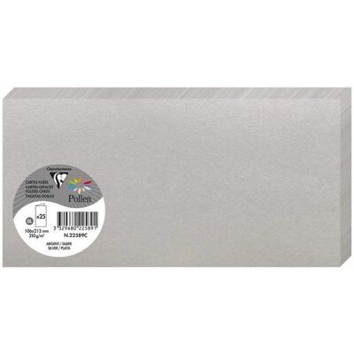 Clairefontaine Carte Double Argent - Double Card - Publicité Clairefontaine Carte Double Argent - Double Card - Publicité