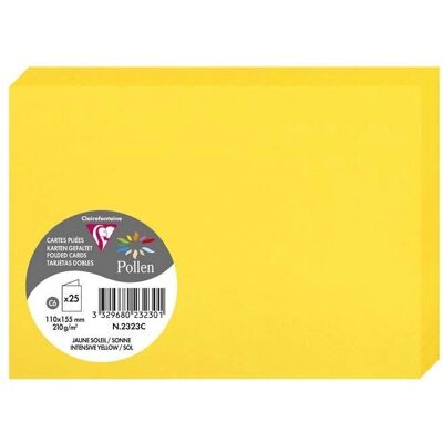 Carte Piegate Gialle Clairefontaine - 25 pz - Carta di auguri Carte Piegate Gialle Clairefontaine - 25 pz - Carta di auguri