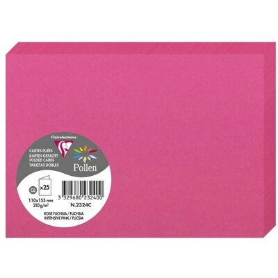 Clairefontaine 25 Dubbelkort Fuchsia - Kort Clairefontaine 25 Dubbelkort Fuchsia - Kort
