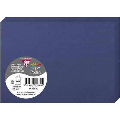 Clairefontaine Pollen Cards - Blue Night, Turquoise, Green, Red, Lavender, Clementine - Cards Clairefontaine Pollen Cards - Blue Night, Turquoise, Green, Red, Lavender, Clementine - Cards