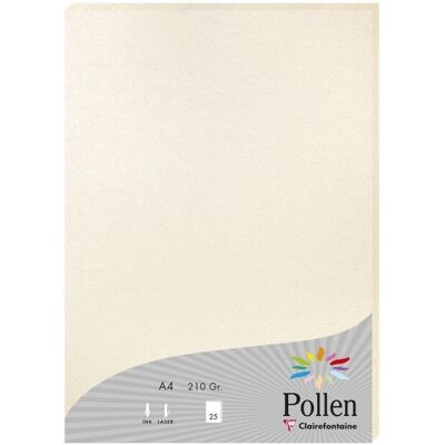 Clairefontaine Pollen Krém A4 Papír - 25 Lap Clairefontaine Pollen Krém A4 Papír - 25 Lap