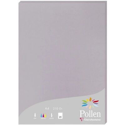 Clairefontaine Pollen Grå A4 skrivarpapper - 25 ark Clairefontaine Pollen Grå A4 skrivarpapper - 25 ark
