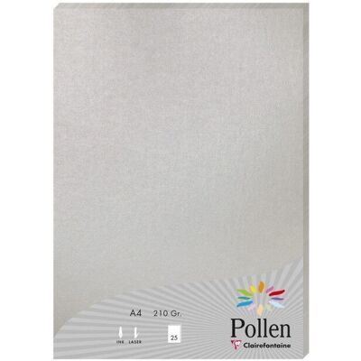 Clairefontaine Pollen Ezüst A4 Nyomtatópapír - 25 Lap Clairefontaine Pollen Ezüst A4 Nyomtatópapír - 25 Lap