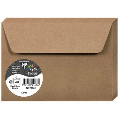 Clairefontaine Kraftkuvert 20-pack - Kontorsmateriale Clairefontaine Kraftkuvert 20-pack - Kontorsmateriale