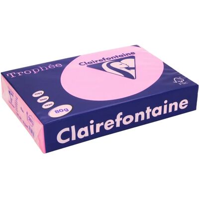 Papier d'art Clairefontaine 2973C - Rose fluo - Papier d'art - Publicité Papier d'art Clairefontaine 2973C - Rose fluo - Papier d'art - Publicité