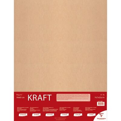 Clairefontaine Braun Kraftkunstpapier - A4 - 250 Blatt Clairefontaine Braun Kraftkunstpapier - A4 - 250 Blatt