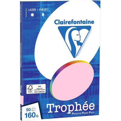 Clairefontaine Rosa A4 - 160 g/m² Farbiges Papier Clairefontaine Rosa A4 - 160 g/m² Farbiges Papier