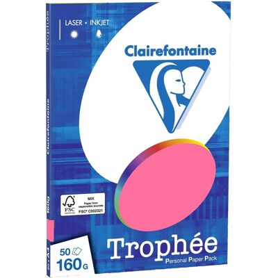 Clairefontaine Fuchsia A4 - Papier Couleur 160g Clairefontaine Fuchsia A4 - Papier Couleur 160g