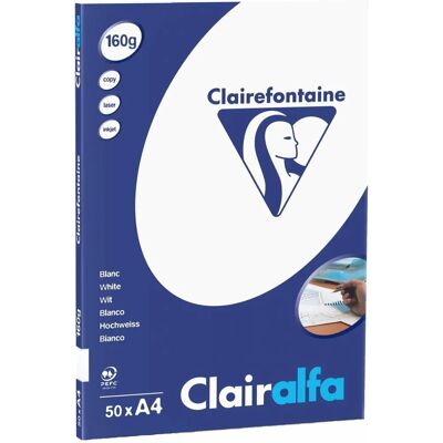 Clairefontaine Kopierpapier A4 160g/qm 50 Blatt Clairefontaine Kopierpapier A4 160g/qm 50 Blatt