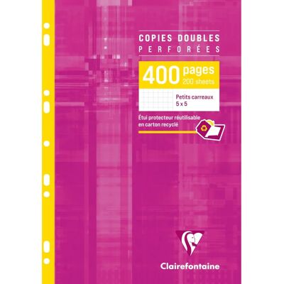 Cahier Perforé Blanc A4 Clairefontaine - 400 Pages - Publicité Cahier Perforé Blanc A4 Clairefontaine - 400 Pages - Publicité