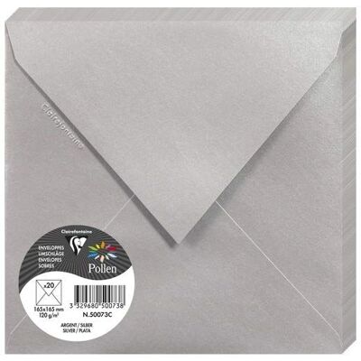 Clairefontaine Silver Kuvert 165x165 120g - Kuvert Clairefontaine Silver Kuvert 165x165 120g - Kuvert