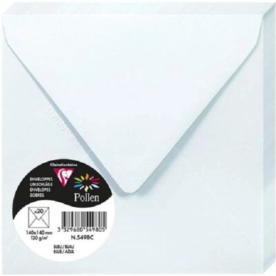 Clairefontaine 140x140mm Boríték - Kék, Sárga, Piros, Zöld - Csomag 20 Clairefontaine 140x140mm Boríték - Kék, Sárga, Piros, Zöld - Csomag 20