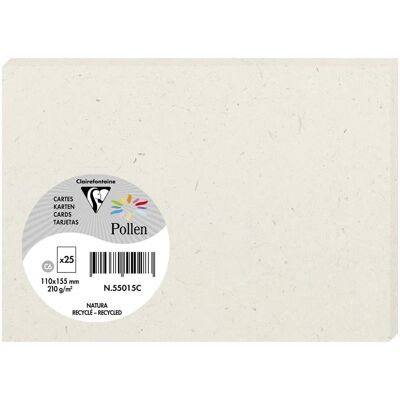 Clairefontaine Natura 100% Recyclé - Cartes Herbes Variées - Cartes de Vœux - Publicité Clairefontaine Natura 100% Recyclé - Cartes Herbes Variées - Cartes de Vœux - Publicité