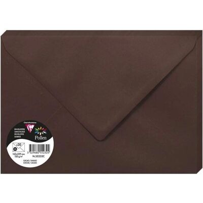 Clairefontaine Boríték 162x229mm 120g/m² - Cacao - Csomag 3 Clairefontaine Boríték 162x229mm 120g/m² - Cacao - Csomag 3