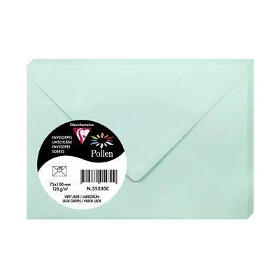 Clairefontaine 75x100mm Umschläge - Jadegrün - Packung mit 20 - Säurefrei Clairefontaine 75x100mm Umschläge - Jadegrün - Packung mit 20 - Säurefrei
