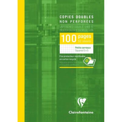 Clairefontaine 50 Ark A4 Anteckningspapper - Vit - Rutnät Clairefontaine 50 Ark A4 Anteckningspapper - Vit - Rutnät