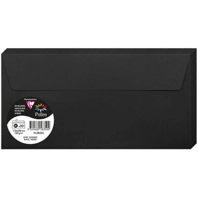 Clairefontaine 5835C - Buste Neri x20 - Confezione da 20 Clairefontaine 5835C - Buste Neri x20 - Confezione da 20